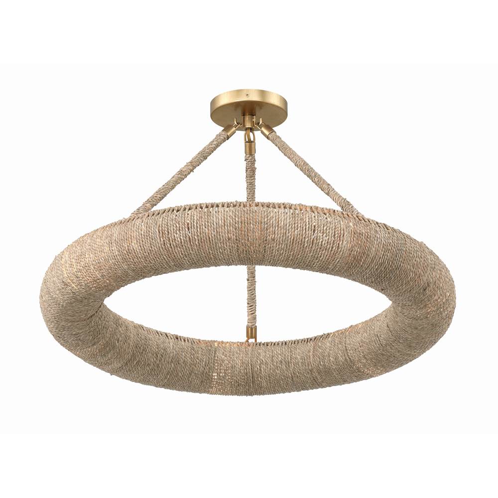 Crystorama OAK-7536-SG_CEILING Soft Gold Oakley 6 Light Soft Gold Semi Flush Mount Image 2