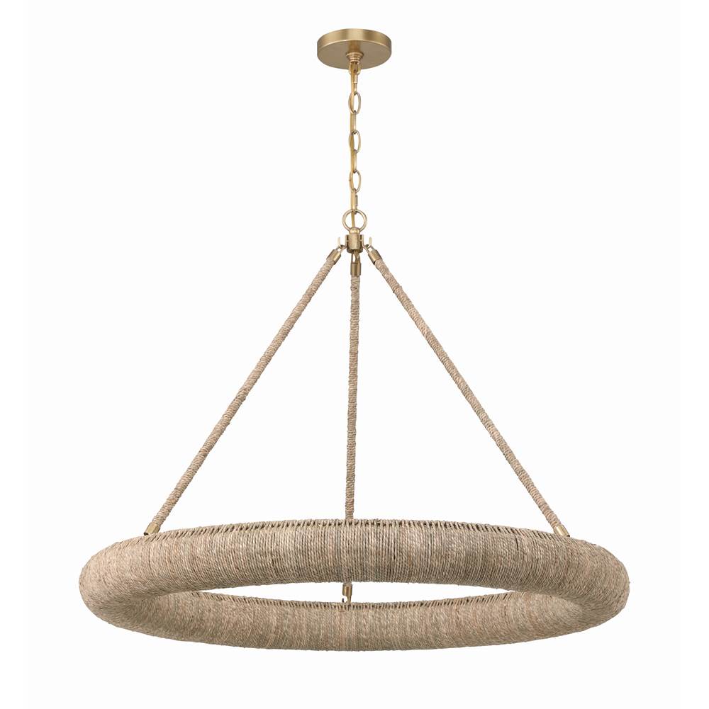 Crystorama OAK-7538-SG Soft Gold Oakley 8 Light Soft Gold Chandelier Image 1