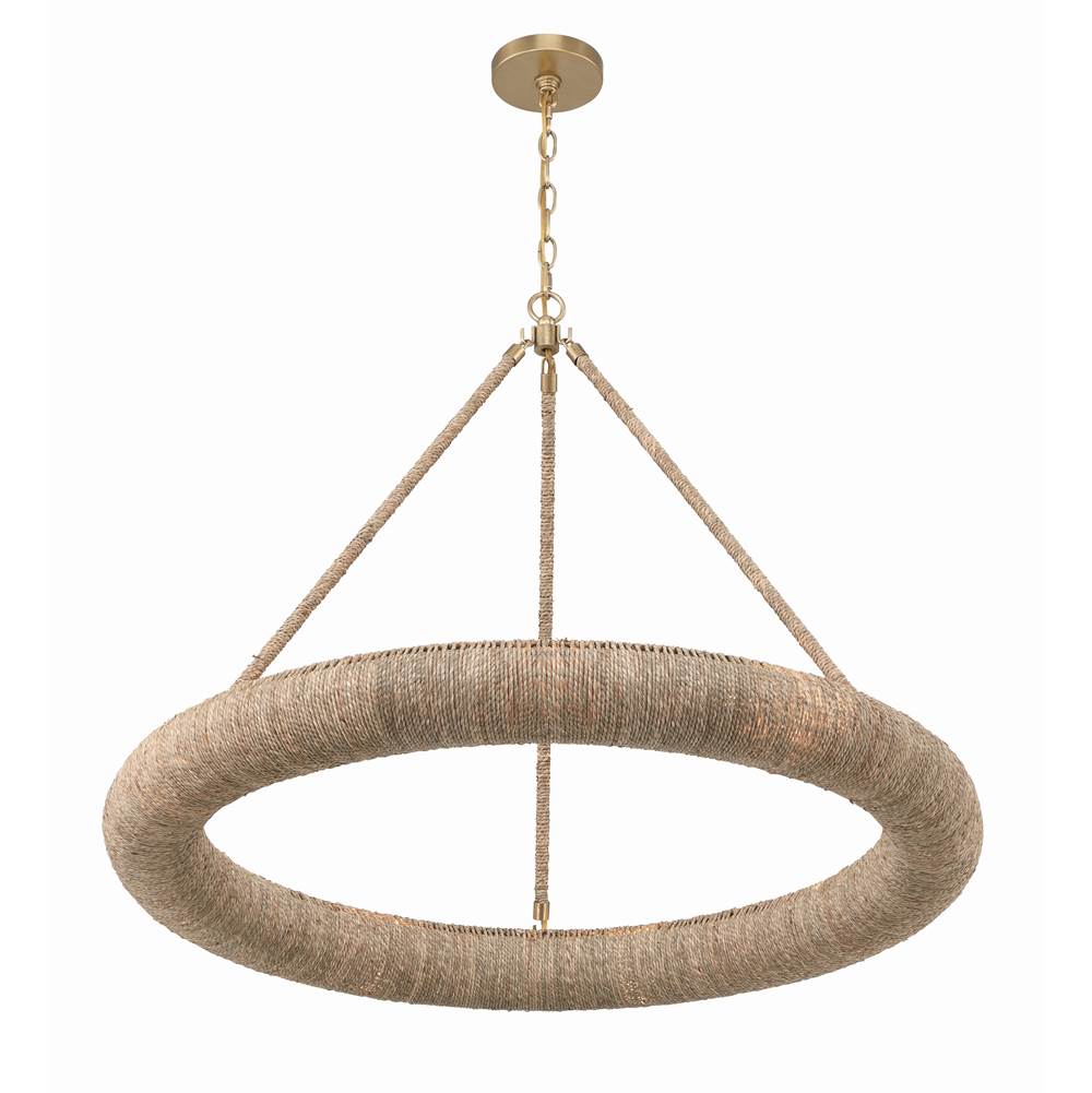 Crystorama OAK-7538-SG Soft Gold Oakley 8 Light Soft Gold Chandelier Image 3