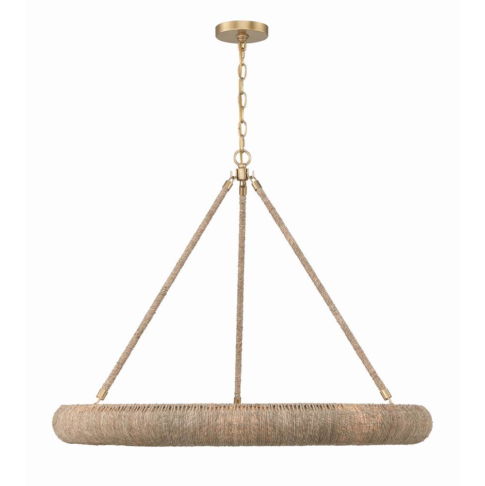 Crystorama OAK-7538-SG Soft Gold Oakley 8 Light Soft Gold Chandelier Image 2