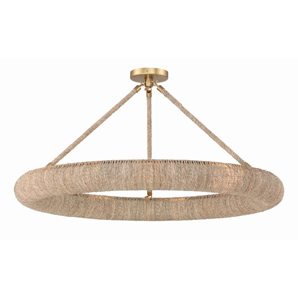 Crystorama OAK-7538-SG_CEILING Soft Gold Oakley 8 Light Soft Gold Semi Flush Mount Image 1