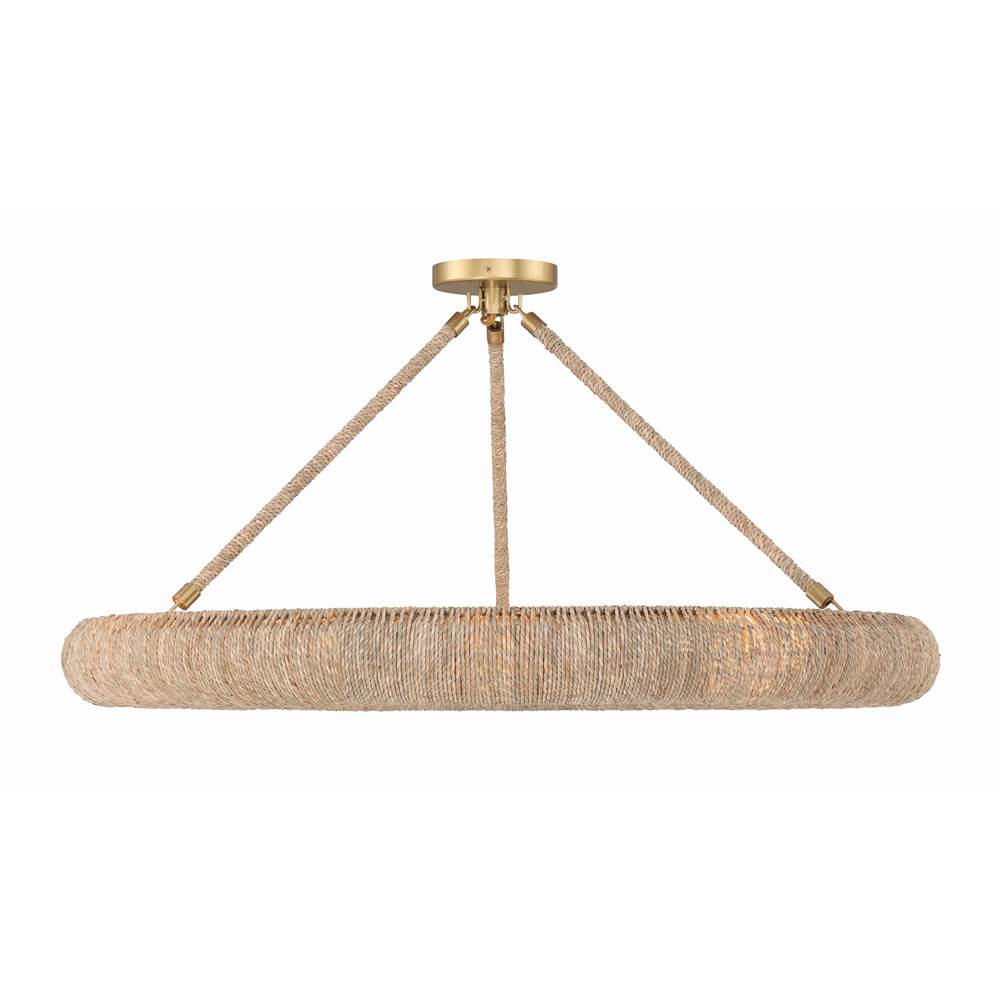 Crystorama OAK-7538-SG_CEILING Soft Gold Oakley 8 Light Soft Gold Semi Flush Mount Image 5