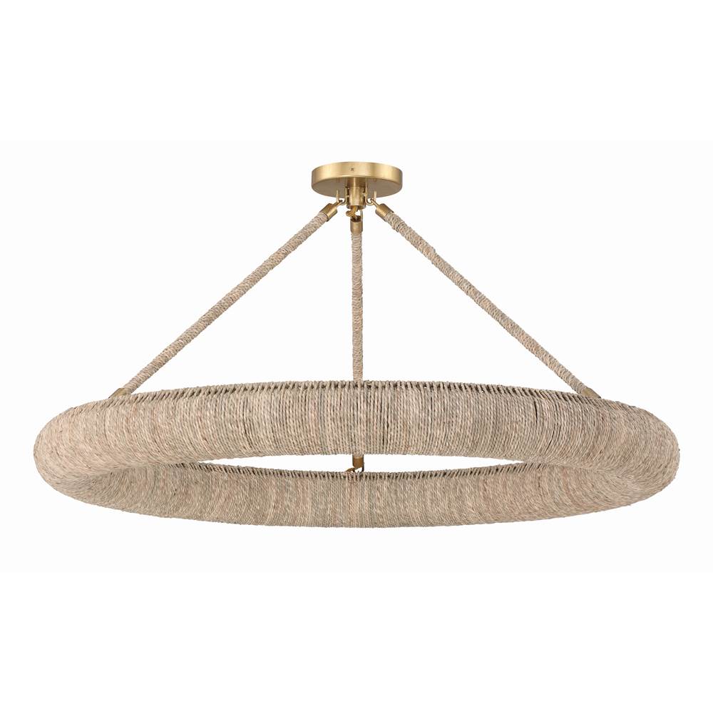 Crystorama OAK-7538-SG_CEILING Soft Gold Oakley 8 Light Soft Gold Semi Flush Mount Image 3