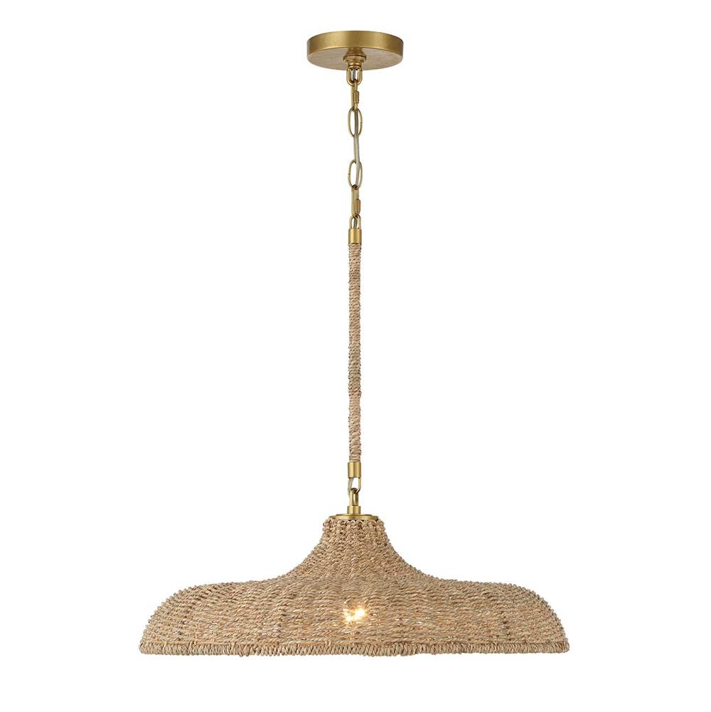 Crystorama ODS-7801-SG Soft Gold Odessa 1 Light Soft Gold Pendant Image 5