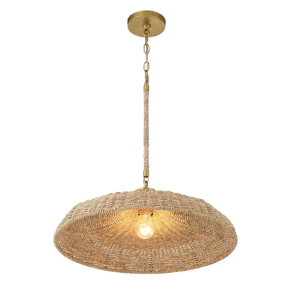 Crystorama ODS-7801-SG Soft Gold Odessa 1 Light Soft Gold Pendant Image 4