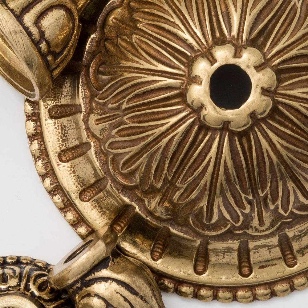 Crystorama 710-OB-GT-MWP Olde Brass Crystorama 2 Light Golden Teak Crystal Olde Brass Flush Mount Image 2