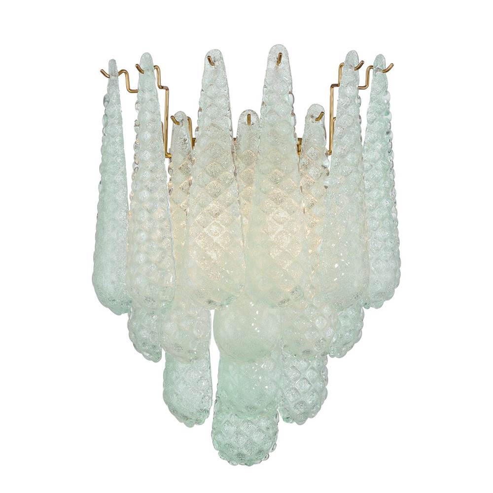 Crystorama OLL-6002-AG-GR Aged Brass Ollie 2 Light Aged Brass Sconce Image 1