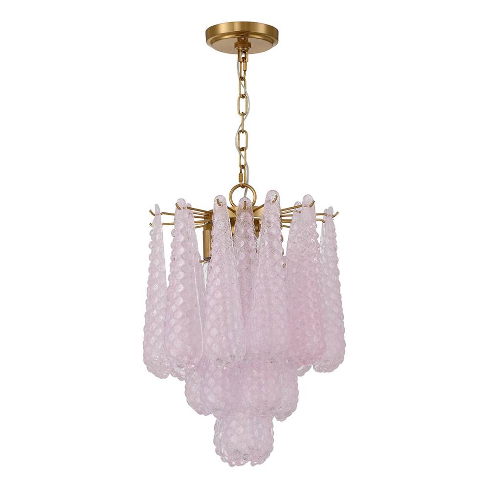 Crystorama Ollie 4 Light Aged Brass Pendant