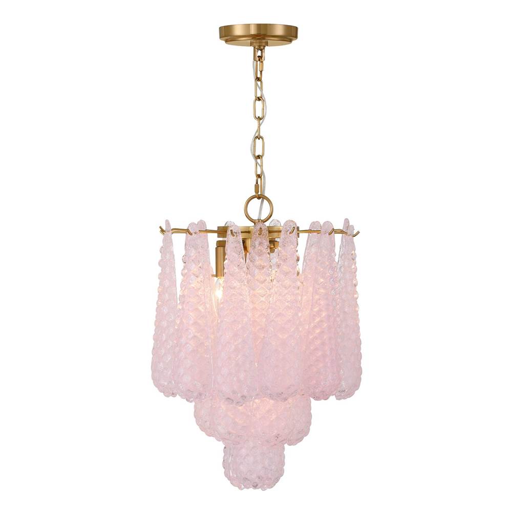 Crystorama OLL-6004-AG-BH Aged Brass Ollie 4 Light Aged Brass Pendant Image 6