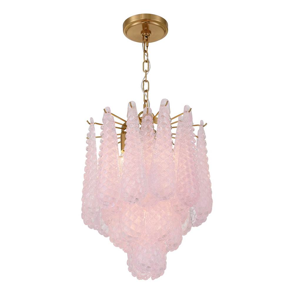 Crystorama OLL-6004-AG-BH Aged Brass Ollie 4 Light Aged Brass Pendant Image 5
