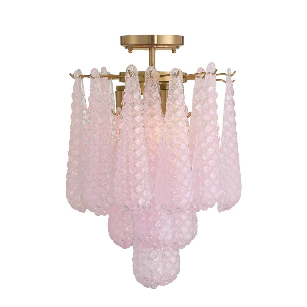 Crystorama OLL-6004-AG-BH_CEILING Aged Brass Ollie 4 Light Aged Brass Semi Flush Mount Image 6