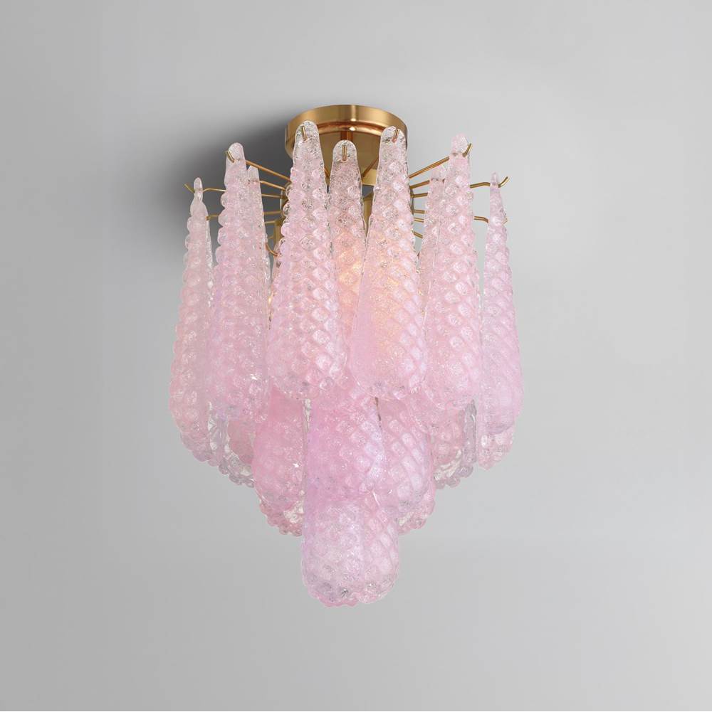 Crystorama OLL-6004-AG-BH_CEILING Aged Brass Ollie 4 Light Aged Brass Semi Flush Mount Image 2