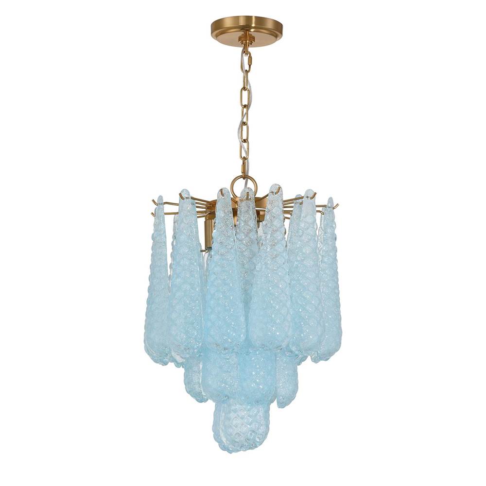 Crystorama Ollie 4 Light Aged Brass Pendant