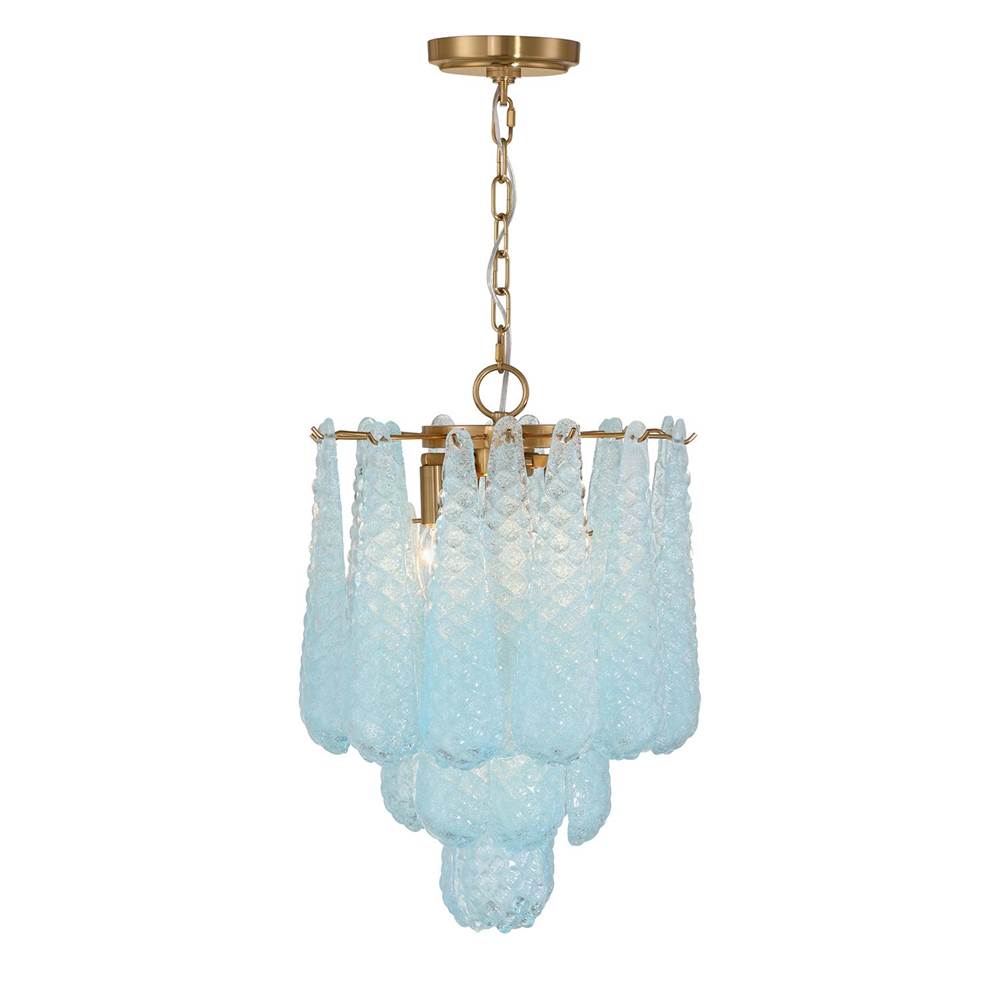 Crystorama OLL-6004-AG-BL Aged Brass Ollie 4 Light Aged Brass Pendant Image 6