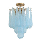 Crystorama Ollie 4 Light Aged Brass Semi Flush Mount