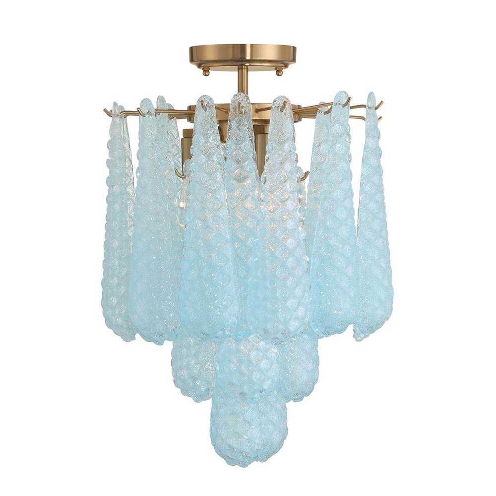 Crystorama OLL-6004-AG-BL_CEILING Aged Brass Ollie 4 Light Aged Brass Semi Flush Mount Image 6