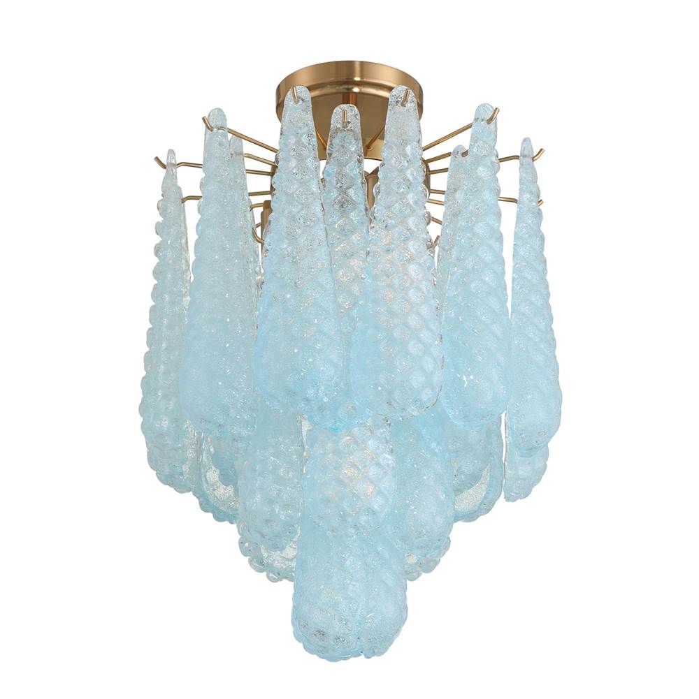 Crystorama OLL-6004-AG-BL_CEILING Aged Brass Ollie 4 Light Aged Brass Semi Flush Mount Image 5
