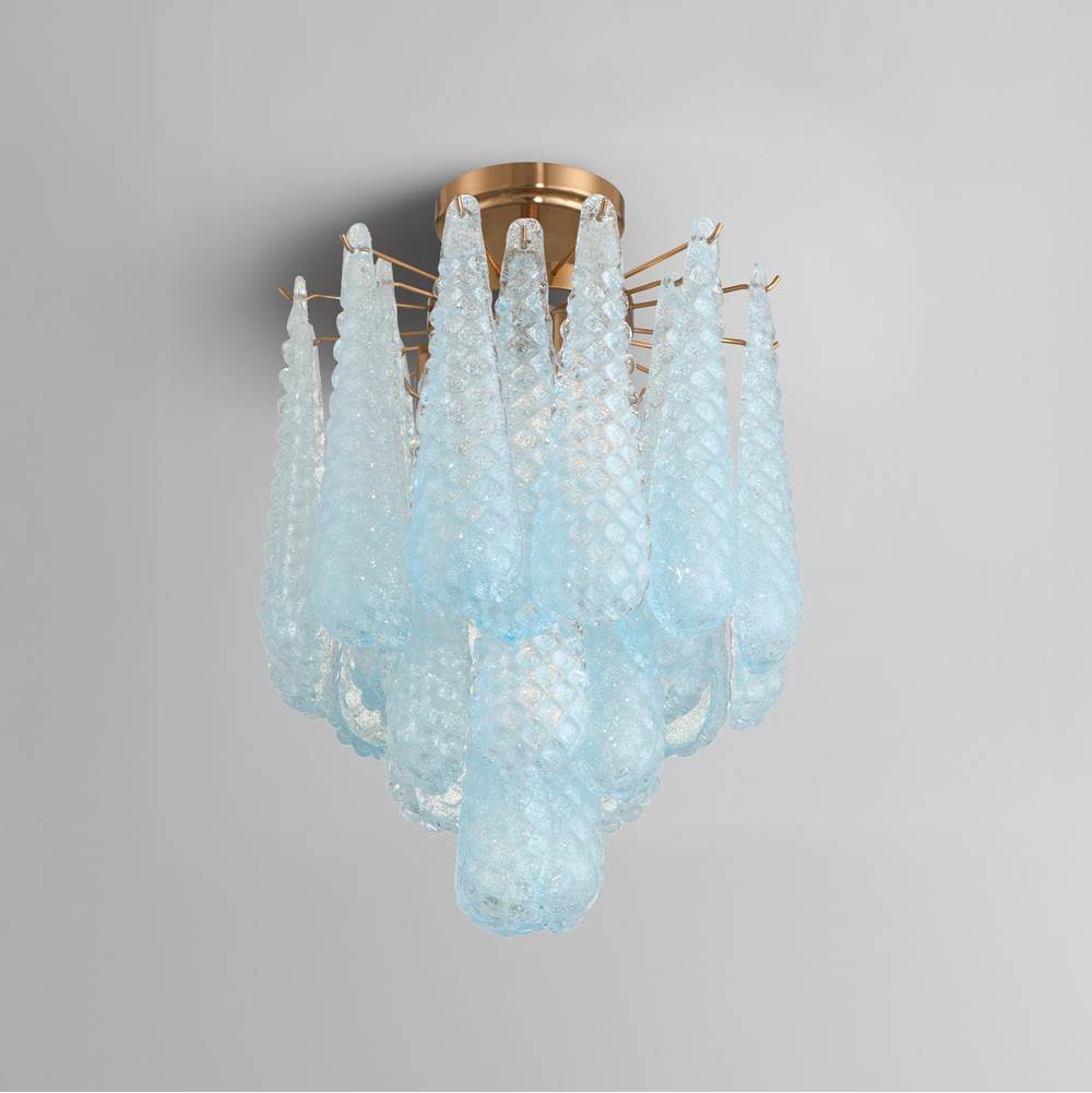 Crystorama OLL-6004-AG-BL_CEILING Aged Brass Ollie 4 Light Aged Brass Semi Flush Mount Image 2