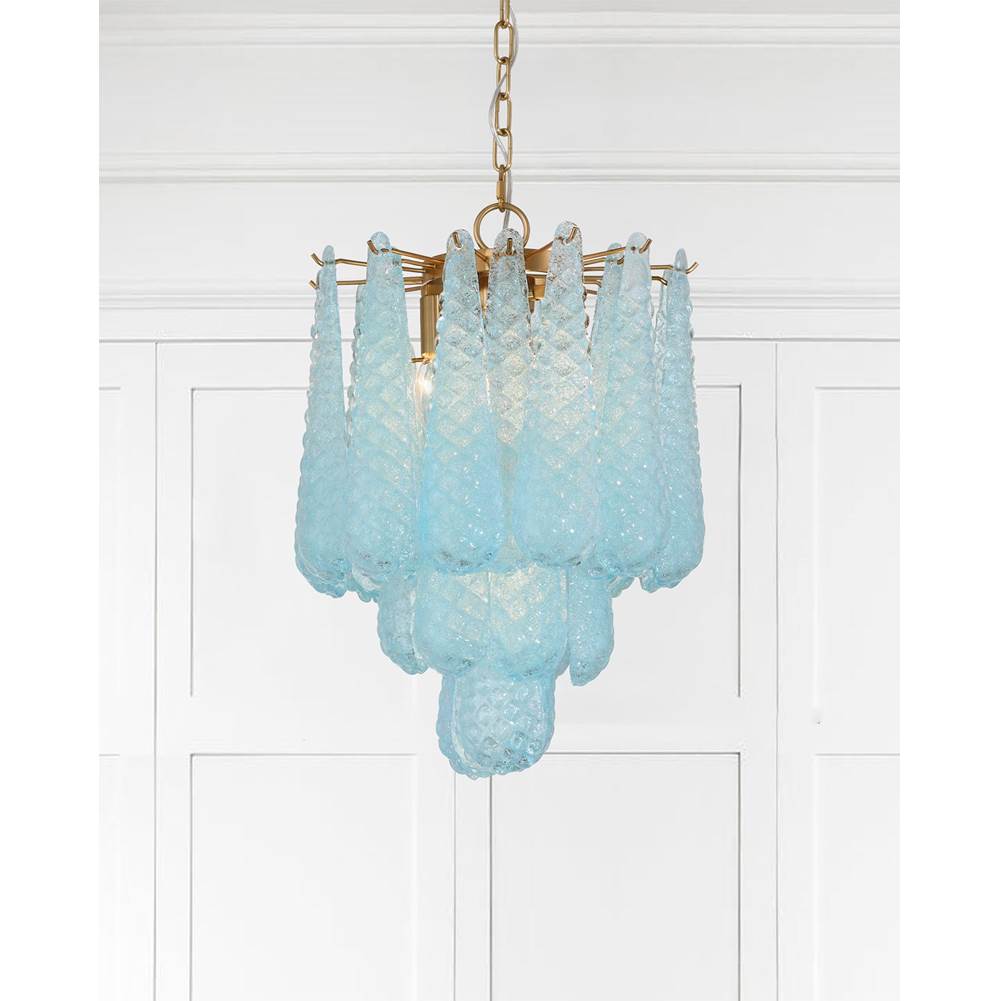 Crystorama OLL-6004-AG-BL Aged Brass Ollie 4 Light Aged Brass Pendant Image 2