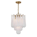 Crystorama OLL-6004-AG-CL Aged Brass Ollie 4 Light Aged Brass Pendant Image 1