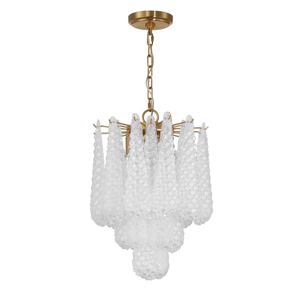 Crystorama Ollie 4 Light Aged Brass Pendant