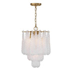 Crystorama OLL-6004-AG-CL Aged Brass Ollie 4 Light Aged Brass Pendant Image 6