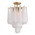 Crystorama OLL-6004-AG-CL_CEILING Aged Brass Ollie 4 Light Aged Brass Semi Flush Mount Image 1