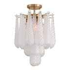 Crystorama OLL-6004-AG-CL_CEILING Aged Brass Ollie 4 Light Aged Brass Semi Flush Mount Image 1