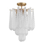 Crystorama Ollie 4 Light Aged Brass Semi Flush Mount