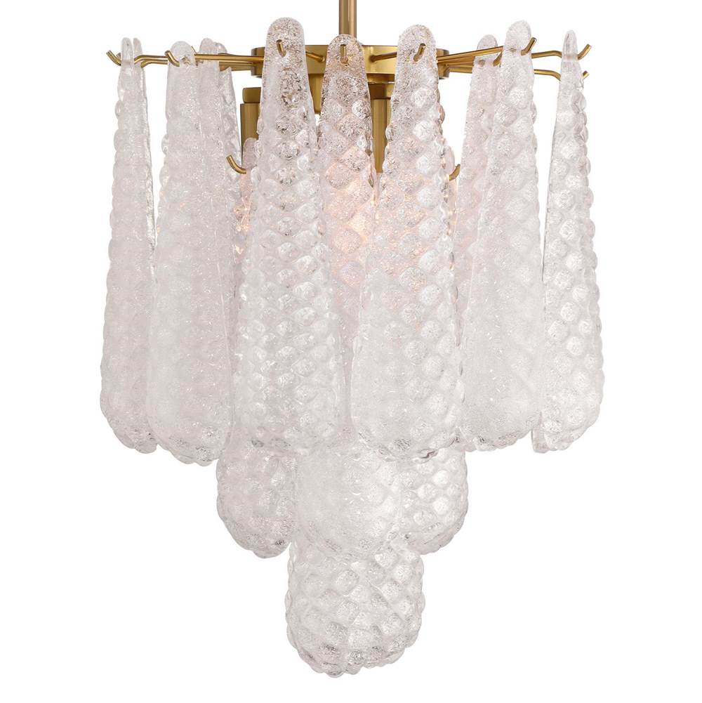 Crystorama OLL-6004-AG-CL_CEILING Aged Brass Ollie 4 Light Aged Brass Semi Flush Mount Image 4