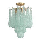 Crystorama Ollie 4 Light Aged Brass Semi Flush Mount