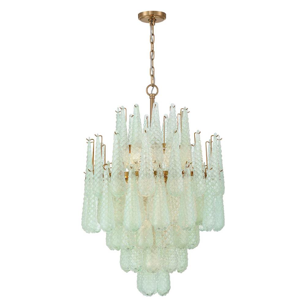 Crystorama OLL-6006-AG-GR Aged Brass Ollie 16 Light Aged Brass Chandelier Image 1