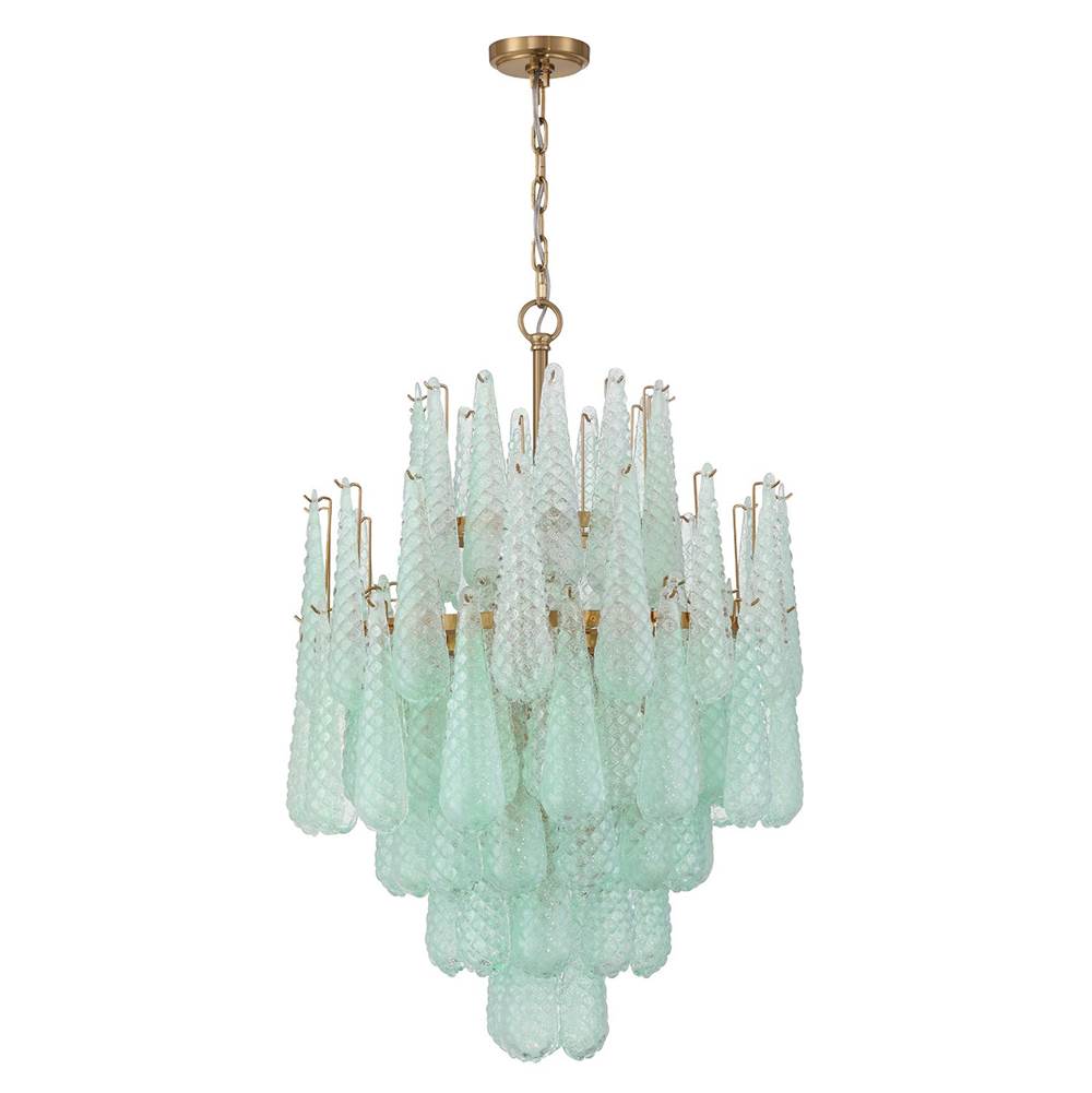Crystorama Ollie 16 Light Aged Brass Chandelier