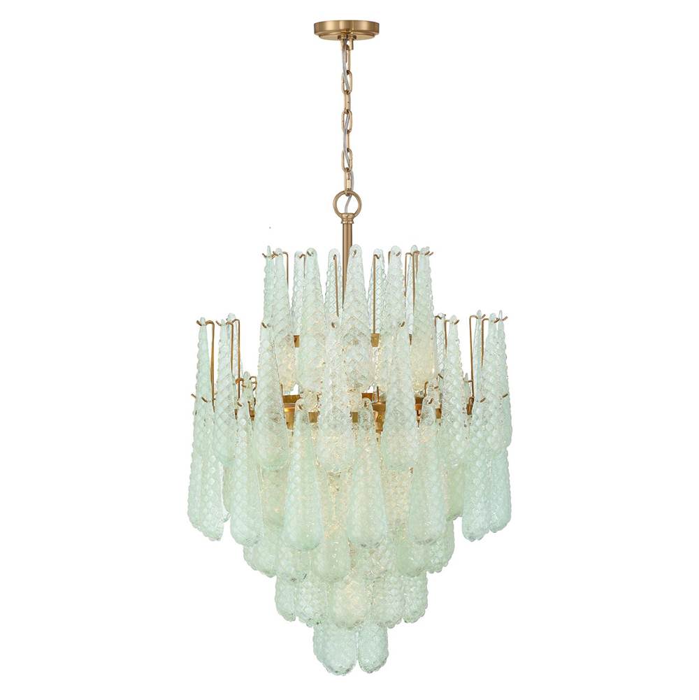 Crystorama OLL-6006-AG-GR Aged Brass Ollie 16 Light Aged Brass Chandelier Image 6