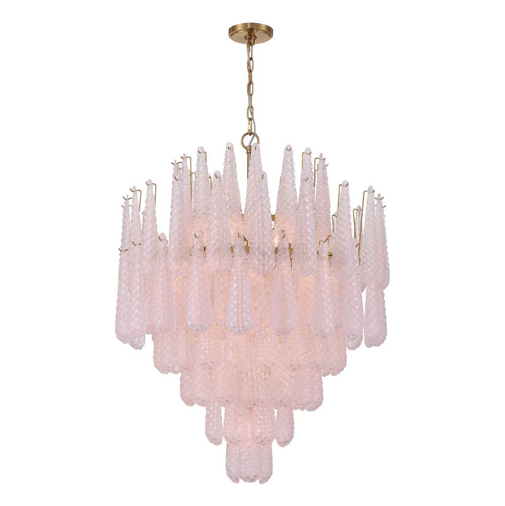 Crystorama OLL-6008-AG-BH Aged Brass Ollie 21 Light Aged Brass Chandelier Image 1