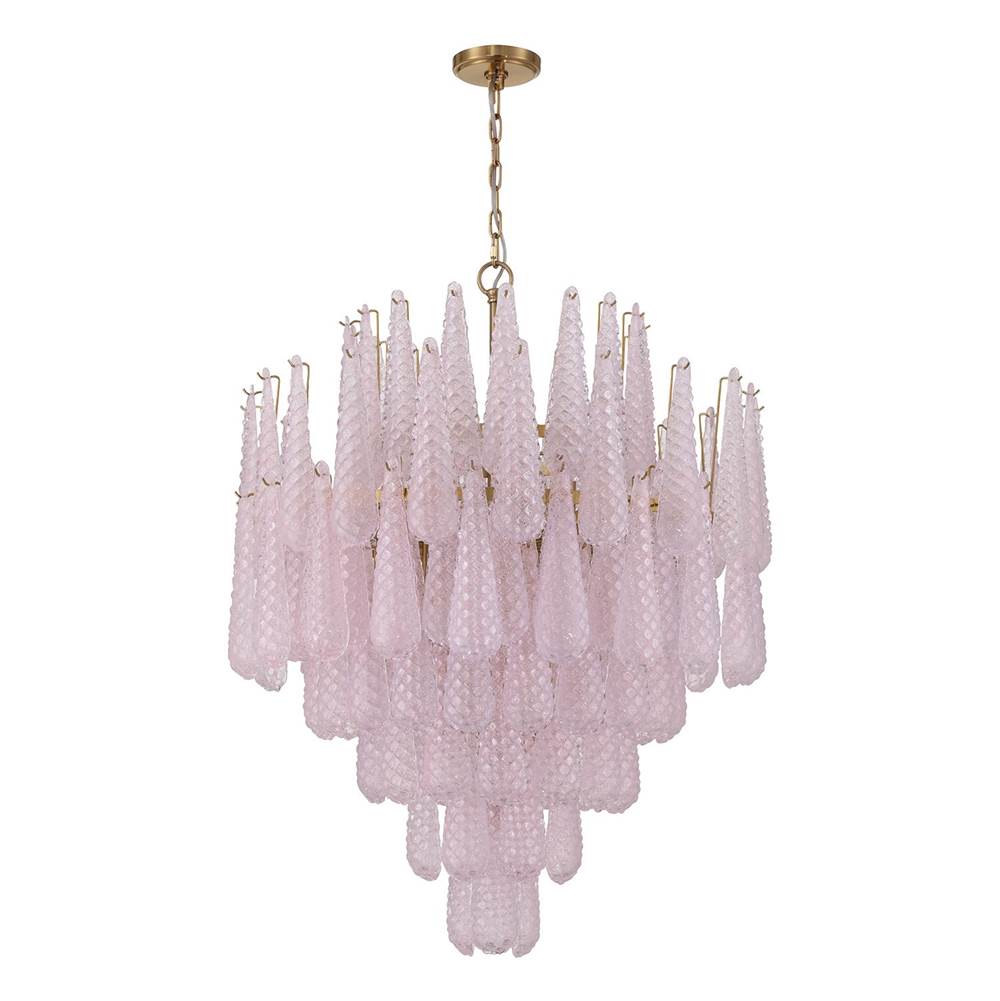 Crystorama Ollie 21 Light Aged Brass Chandelier