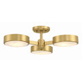 Crystorama ORS-733-MG-ST Modern Gold Orson 3 Light Modern Gold Semi Flush Mount Image 1