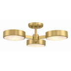 Crystorama ORS-733-MG-ST Modern Gold Orson 3 Light Modern Gold Semi Flush Mount Image 1