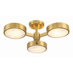 Crystorama ORS-733-MG-ST Modern Gold Orson 3 Light Modern Gold Semi Flush Mount Image 2