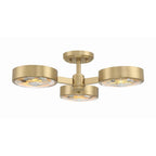 Crystorama ORS-733-MG Modern Gold Orson 3 Light Modern Gold Ceiling Mount Image 1