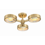 Crystorama ORS-733-MG Modern Gold Orson 3 Light Modern Gold Ceiling Mount Image 4