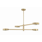Crystorama Orson 4 Light Modern Gold Chandelier