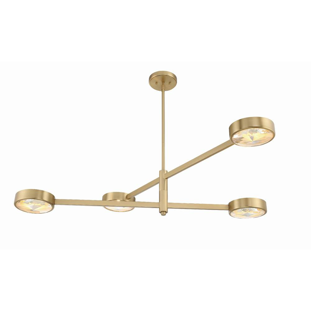 Crystorama ORS-734-MG Modern Gold Orson 4 Light Modern Gold Chandelier Image 5
