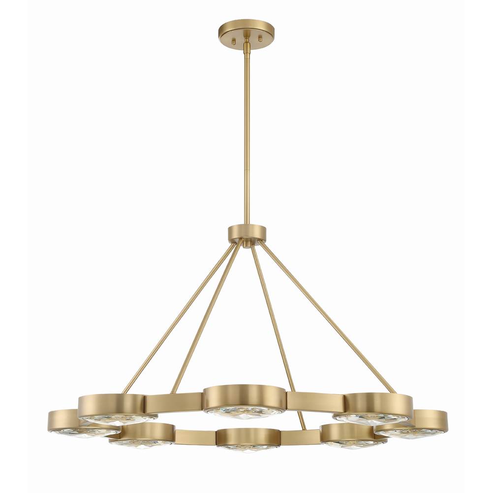 Crystorama ORS-738-MG Modern Gold Orson 8 Light Modern Gold Pendant Image 6