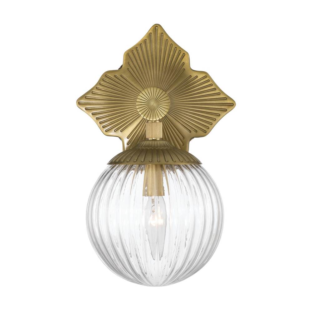 Crystorama ORY-1001-AG-CL Aged Brass Orly 7.5'' Aged Brass Sconce Image 6