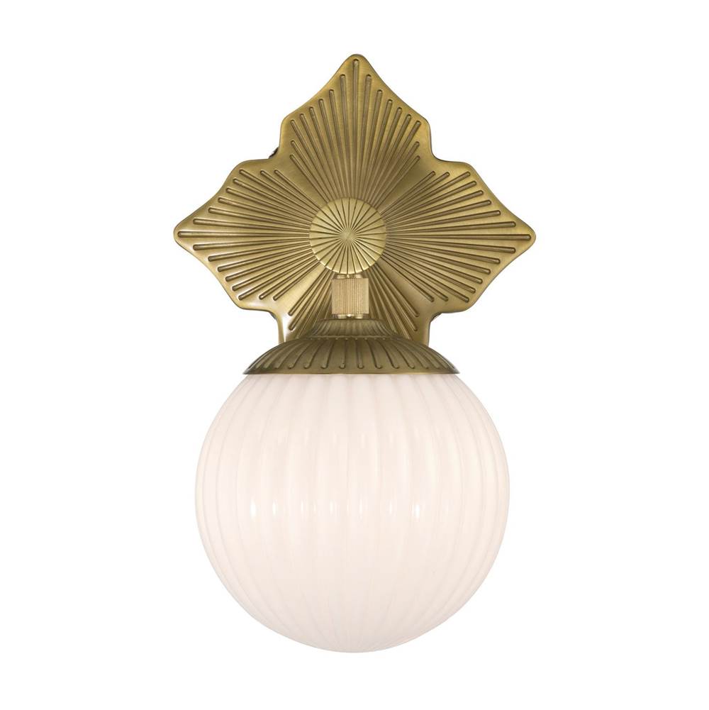 Crystorama ORY-1001-AG-WH Aged Brass Orly 7.5'' Aged Brass Sconce Image 6