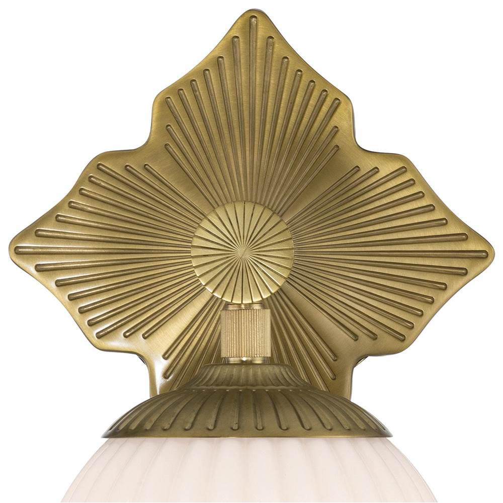Crystorama ORY-1001-AG-WH Aged Brass Orly 7.5'' Aged Brass Sconce Image 4