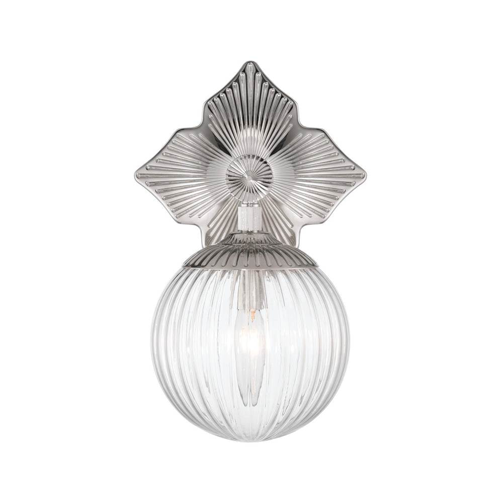 Crystorama ORY-1001-PN-CL Polished Nickel Orly 7.5'' Polished Nickel Sconce Image 6