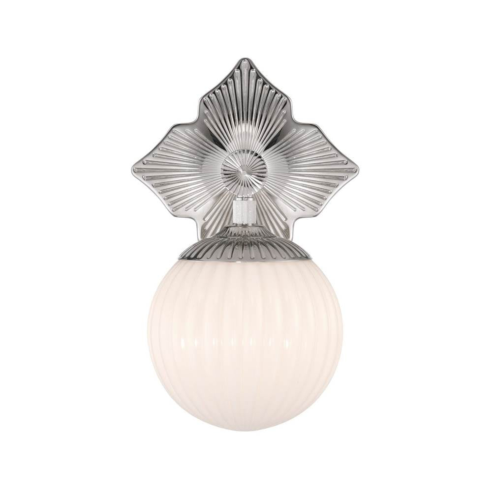 Crystorama ORY-1001-PN-WH Polished Nickel Orly 7.5'' Polished Nickel Sconce Image 6