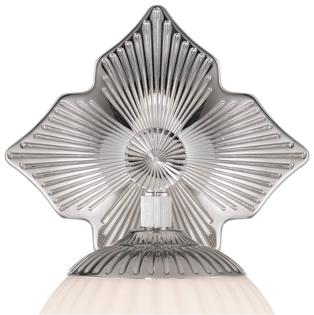 Crystorama ORY-1001-PN-WH Polished Nickel Orly 7.5'' Polished Nickel Sconce Image 4